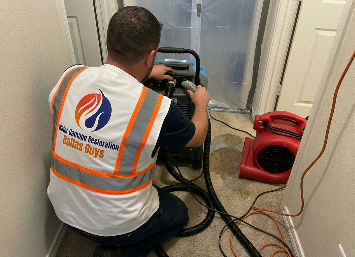 Water damage restoration work in Dallas TX